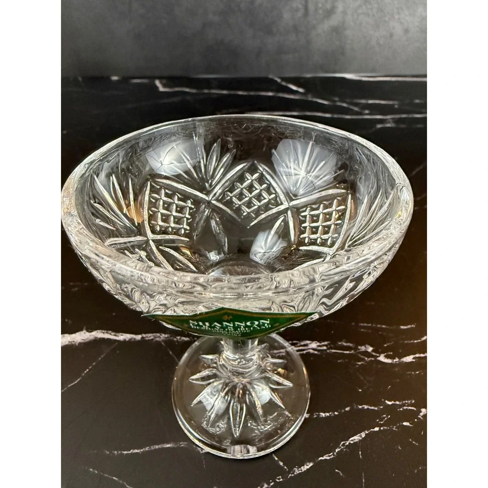 VTG Set of 4 Shannon Crystal Ireland Champagne Coupes‎ EUC!